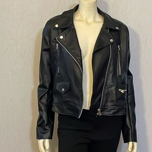Love Tree Black Leather Jacket